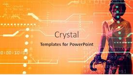  Presentation with timer - Theme having biracial-female-athlete-riding-bike background and a lemonade colored foreground