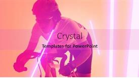  Presentation with racing - PPT layouts consisting of biracial-female-athlete-wearing-eyewear background and a coral colored foreground