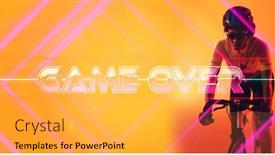  Presentation with female sport - Slides consisting of biracial-female-athlete-wearing-helmet background and a yellow colored foreground