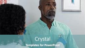 Presentation with african american patient - Slides featuring biracial-female-doctor-using-stethoscope background and a teal colored foreground