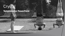  Presentation with men health - Presentation design featuring biracial-instructor-looking-at-men background and a dark gray colored foreground