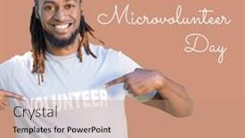  Presentation with lead - Slide deck enhanced with biracial-man-with-dreadlock-pointing background and a coral colored foreground