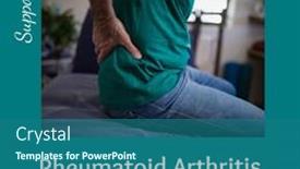  Presentation with backache - Slides enhanced with biracial-senior-man-with-backache background and a ocean colored foreground