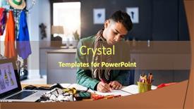  Presentation with transgender - Theme having biracial-transgender-fashion-designer-sitting background and a tawny brown colored foreground