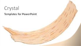  Presentation with birch bark - Audience pleasing PPT theme consisting of birch bark on white background backdrop and a white colored foreground