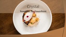  Presentation with cherry - Slide deck enhanced with bird-cherry-cake-with-sorbet background and a coral colored foreground