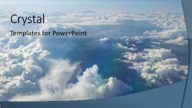  Presentation with bird eye view - Beautiful PPT theme featuring bird eye view of clouds backdrop and a light blue colored foreground