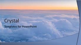  Presentation with bird eye view - Colorful presentation design enhanced with bird eye view of clouds backdrop and a light blue colored foreground