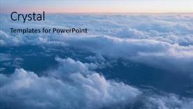  Presentation with bird eye view - PPT theme featuring bird eye view of clouds background and a light blue colored foreground