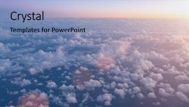 Presentation with bird eye view - Cool new PPT layouts with bird eye view of clouds backdrop and a light blue colored foreground
