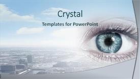  Presentation with bird eye view - Presentation consisting of bird eye view of modern background and a sky blue colored foreground