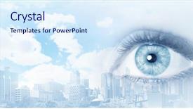  Presentation with bird eye view - Presentation theme featuring bird eye view of modern background and a  colored foreground