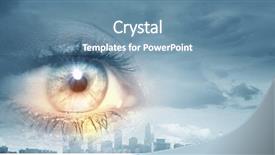  Presentation with bird eye view - Presentation theme consisting of bird eye view of modern background and a teal colored foreground