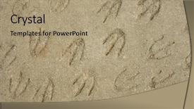  Presentation with footprints - Presentation theme consisting of bird footprints in cement background background and a  colored foreground