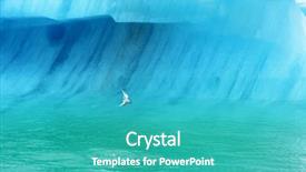  Presentation with bird hunting - PPT theme featuring bird hunting near big iceberg in jokulsarlon glacial lagoon vatnajokull national park southeast iceland europe background and a teal colored foreground