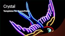  Presentation with neon - PPT theme having bird neon sign background and a  colored foreground