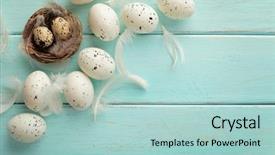  Presentation with easter - Presentation theme having ai - ai text with business woman background and a  colored foreground.