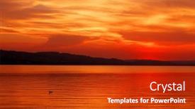  Presentation with switzerland - Presentation design featuring bird-over-sempach-lake background and a crimson colored foreground