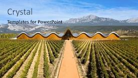  Presentation with landscape architecture - PPT layouts featuring bird-s-eye-view-bodegas background and a  colored foreground