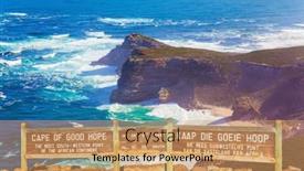  Presentation with bird eye view - Slide set enhanced with bird-s-eye-view-cape background and a coral colored foreground