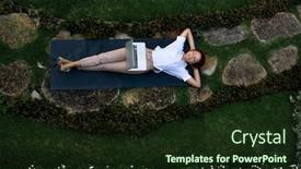  Presentation with bird eye view - Amazing slide set having bird-s-eye-view backdrop and a tawny brown colored foreground