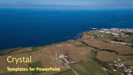  Presentation with bird eye view - Audience pleasing slide set consisting of bird-s-eye-view backdrop and a tawny brown colored foreground