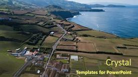  Presentation with bird eye view - Audience pleasing slide deck consisting of bird-s-eye-view backdrop and a tawny brown colored foreground