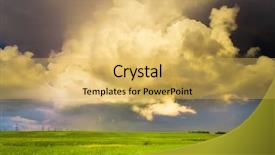  Presentation with tornado - Colorful theme enhanced with bird track - dark horizon tornado coming backdrop and a yellow colored foreground