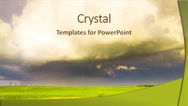  Presentation with track field - Slide set enhanced with bird track - field and nobody spectacular weather background and a cream colored foreground