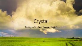  Presentation with rain - Presentation theme with bird track - stormy landscape rain is near background and a yellow colored foreground