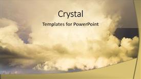  Presentation with bird - PPT theme consisting of bird track - stormy landscape background and a lemonade colored foreground