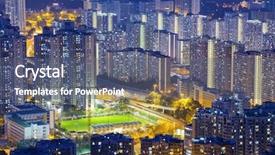  Presentation with hong kong - Slides having bird trail - hong kong tuen mun downtown background and a gray colored foreground