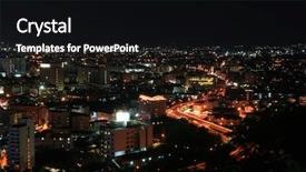  Presentation with city buildings - Colorful PPT layouts enhanced with view of buildings in pattaya backdrop and a black colored foreground