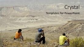  Presentation with desert gardening - Beautiful PPT theme featuring bird watcher sede boker desert backdrop and a light gray colored foreground