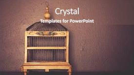  Presentation with birdcage - Theme enhanced with birdcage on top background and a violet colored foreground