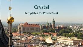  Presentation with old city of jerusalem - Audience pleasing slides consisting of birds eye view - breathtaking and old medieval city backdrop and a light blue colored foreground