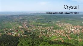  Presentation with earth eye - Slide set with birds eye view background and a light blue colored foreground