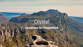  Presentation with cape town south africa - Theme consisting of birds-eye-view background and a ocean colored foreground