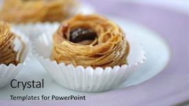  Presentation with paper cups - Audience pleasing presentation consisting of bird's nest - a mediterranean backdrop and a light gray colored foreground