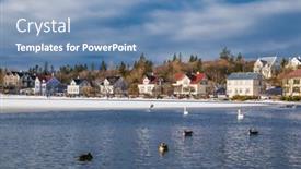  Presentation with birds - Theme featuring birds-on-a-thermal-tjornin background and a teal colored foreground