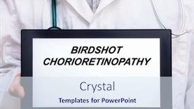  Presentation with disease - PPT layouts consisting of birdshot-chorioretinopathy-doctor-with-rare background and a sky blue colored foreground