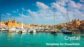  Presentation with near furnace creek in death - PPT theme with birgu near cospicua in malta background and a ocean colored foreground