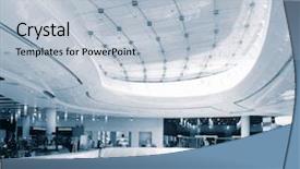  Presentation with mall - Slides consisting of birmingham - modern sleek shopping architecture background and a light blue colored foreground