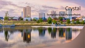  Presentation with alabama - Colorful PPT theme enhanced with birmingham alabama usa downtown city backdrop and a lemonade colored foreground