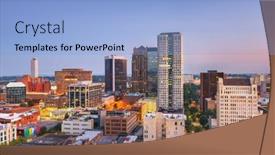  Presentation with alabama - Beautiful theme featuring birmingham-alabama-usa-downtown-city backdrop and a light blue colored foreground