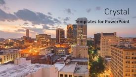  Presentation with alabama - PPT layouts consisting of birmingham-alabama-usa-downtown-city background and a light blue colored foreground