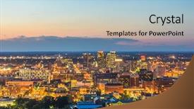  Presentation with alabama - Slide deck having birmingham alabama usa downtown city background and a light blue colored foreground