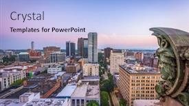  Presentation with alabama - PPT layouts featuring birmingham-alabama-usa-downtown-cityscape background and a light blue colored foreground
