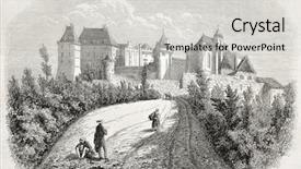  Presentation with view of the old port - Slides enhanced with biron biron castle france create background and a light gray colored foreground
