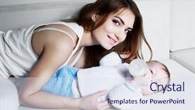  Presentation with old young - Amazing PPT layouts having birth 2 years - beautiful young mother and her backdrop and a sky blue colored foreground